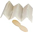 Perfect Stix Wooden Craft Stick/Plain Taster Ice Cream Paddle Spoon, Paper Wrapped, 3" Length (Pack of 100)