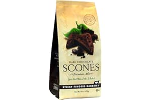 Sticky Fingers Bakeries, English Scone Mix, Dark Chocolate, Just Add Water, Mix, and Bake. Makes 12 Scones (Pack of 1)