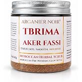 Aker Fassi Tbrima Moroccan Herbal Body Scrub Blend of Herbs and Poppy petals to Exfoliate, Purify and Even Skin Tone.