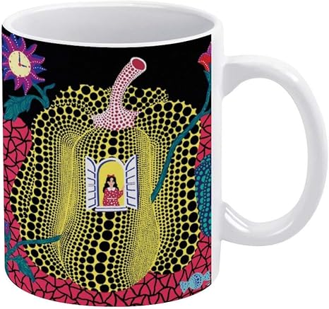 Amazon 草間彌生マグカップ 耐熱マグカップ コーヒー グッズ 陶器 グラスグリーン 大容量 真空断熱 ギフト 330ml タンブラーグラス オンライン通販