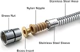 Samodra 1.25m Shower Hose Stainless Steel Universal G 1/2" Fitting view 5