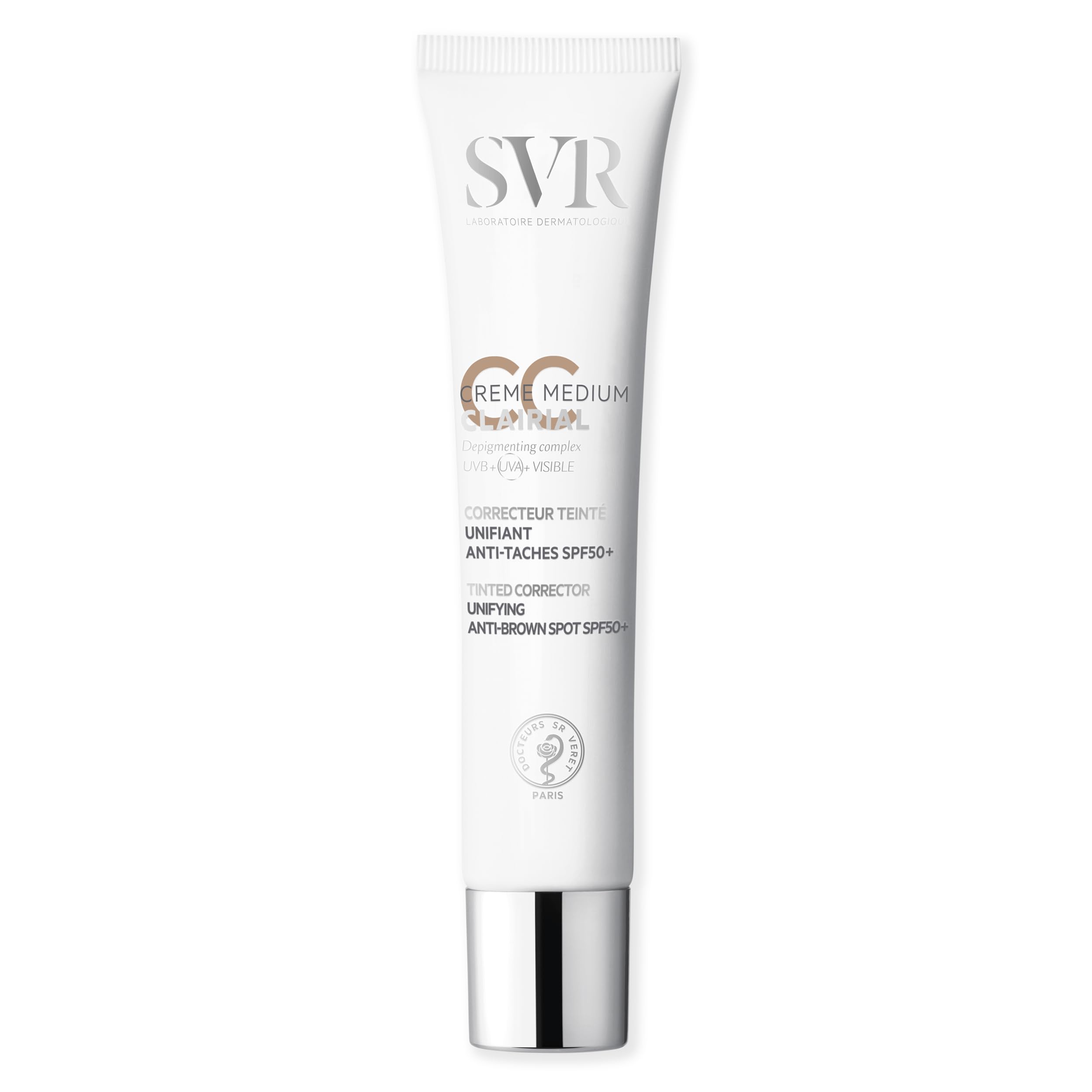 SVR CLAIRIAL CC Cream SPF50+ 3-in-1 Tinted Moisturiser, Brown Spots, Sun Damage Corrector, Factor 50 Pigmentation Concealing Treatment, 40ml