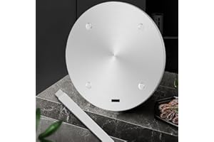 Heat Diffuser Induction Adapter Plate for Gas Electronic Stove, NISPOTDOR Induction Converter Disk Simmer Plate with Detachable Handle for Milk Coffee Cookware, 11inch