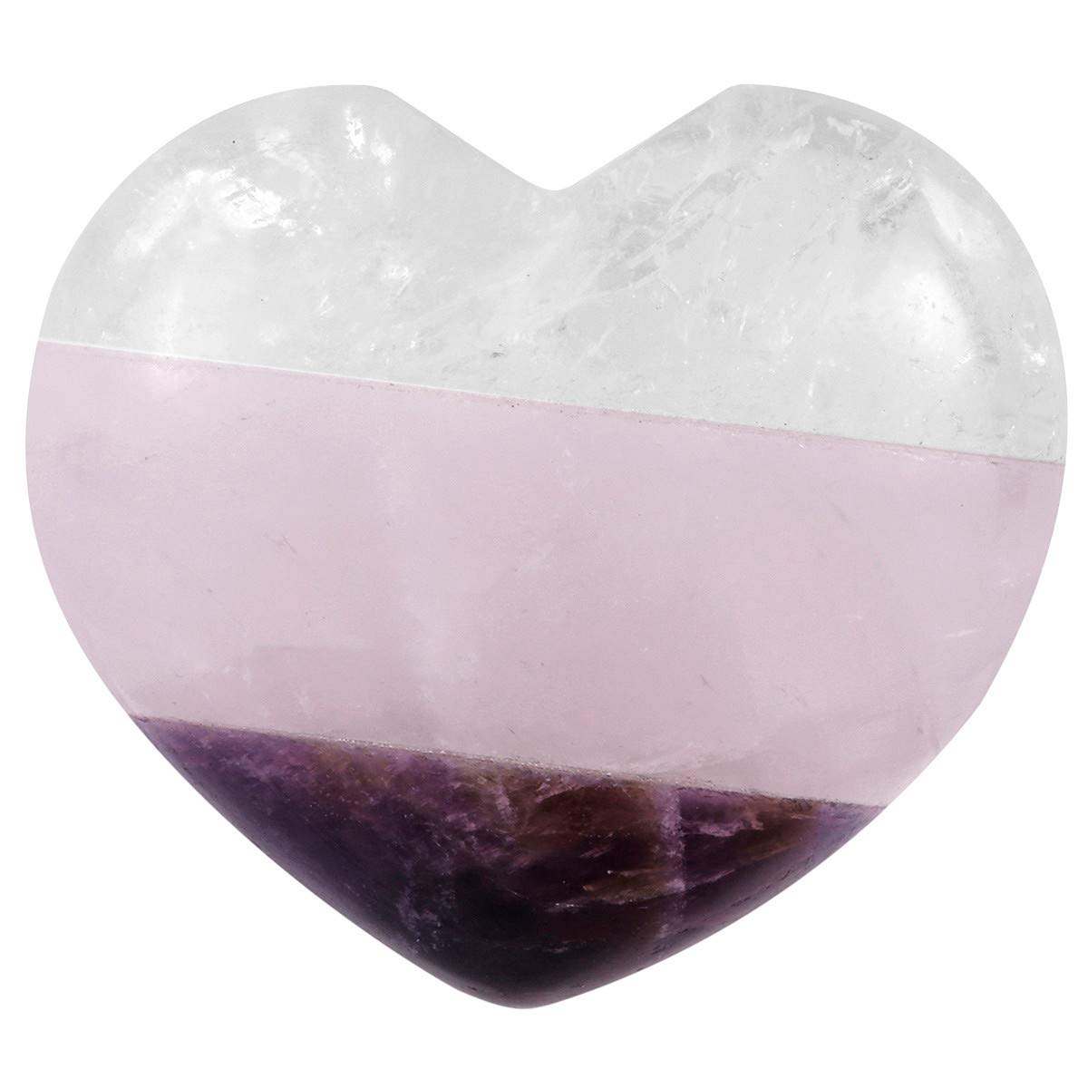 Nupuyai Various Stones Heart Palm Worry Stone for Chakra Reiki, Healing Crystal Love Stone for Home Decoration 45mm