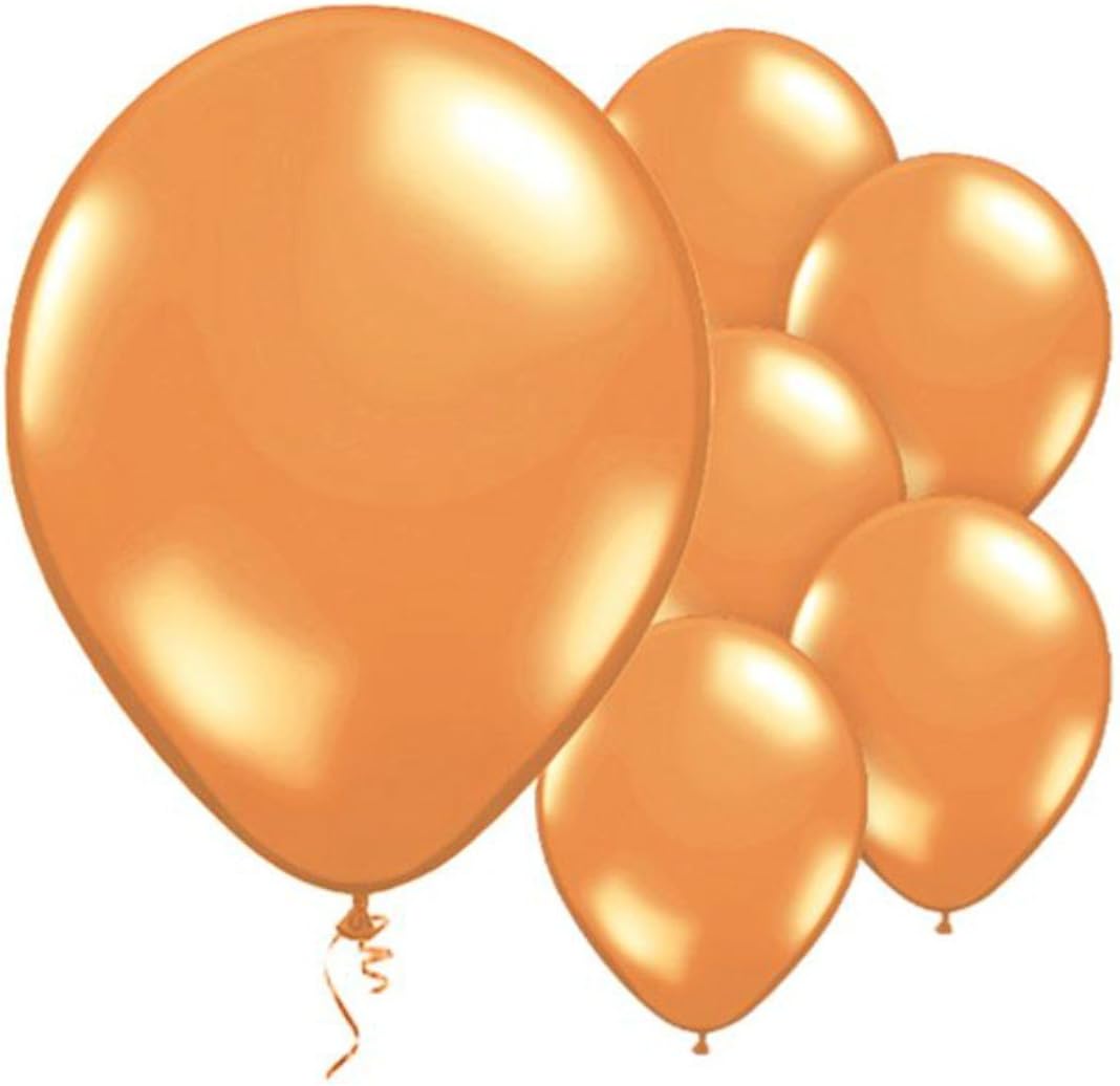Puffin Balloons 12 inch Metallic Orange 25 pack