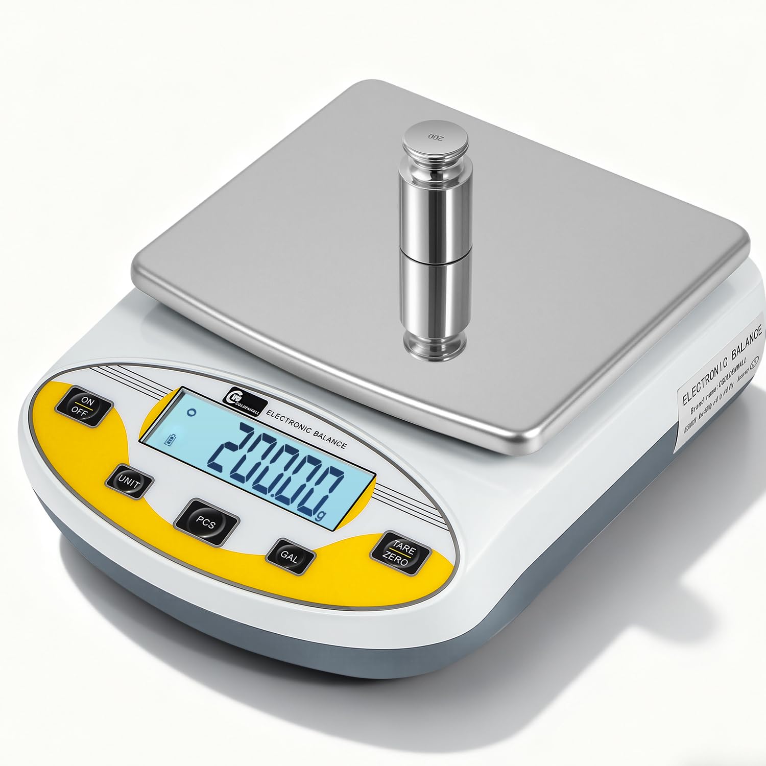 CGOLDENWALL Lab Digital Scale 5kg/0.01g, Multifunctional Electronic Balance with Counting, Tare & 13 Units for Jewelry, Kitchen, and Industrial Use, Calibrated & Ready to Read