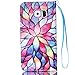 Galaxy S6 Case,Samsung Galaxy S6 Case,S6 Case,CASELAND PU Leather Flip Wallet Case for Samsung Galaxy S6 [Flower]