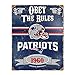 Party Animal NFL New England Patriots Embossed Metal Sign