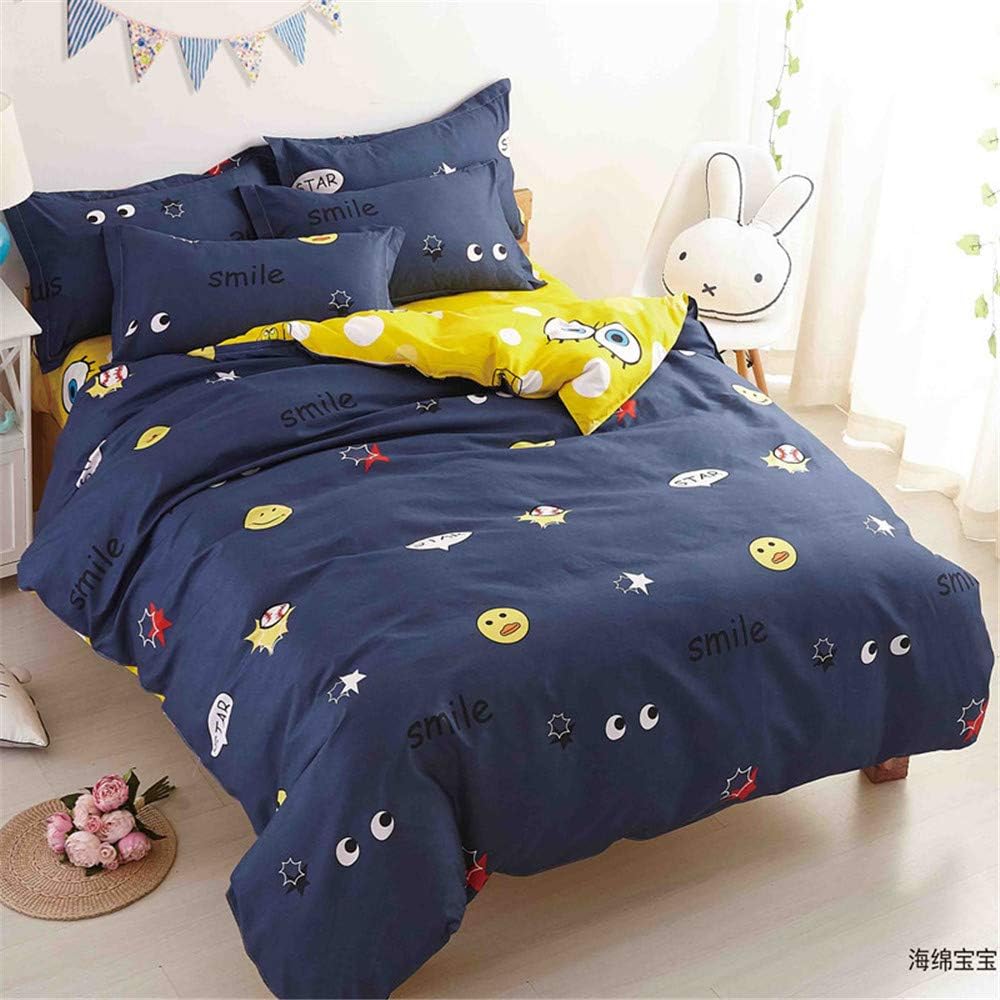 YYSZM Home Textile Printing Duvet Cover Pillowcase Twin Queen King Size Bedding Set F 150x200cm/59x79in
