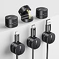 UGREEN 6 Pack Magnetic Cable Organizer for Desk, Cord Organizers Cable Management with Durable Magnetic Holders,Tangle-Free W