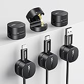 UGREEN 6 Pack Magnetic Cable Organizer for Desk, Cord Organizers Cable Management with Durable Magnetic Holders,Tangle-Free W