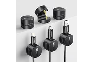 UGREEN 6 Pack Magnetic Cable Organizer for Desk, Cord Organizers Cable Management with Durable Magnetic Holders,Tangle-Free W
