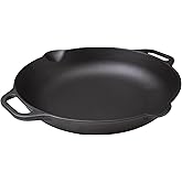 Victoria 13-Inch Cast Iron Skillet, Pre-Seasoned Cast Iron Frying Pan with Loop Handle, Made in Colombia