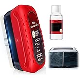 Yee hfafa Oil-Free Car Glass Brushes, Upgrade 2.0 Clear Vision Glass Cleaner, Oil Film Cleaning Brush for Automotive Windows, Clearvision Cars Windshield Cleaner Tool (1set) (1, Red)