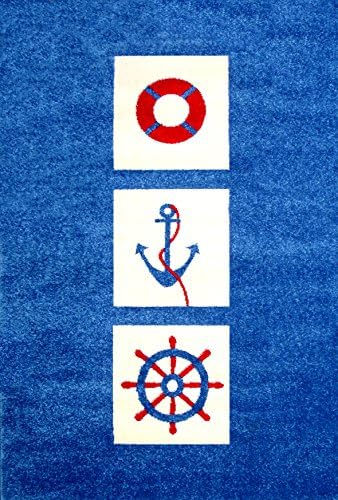 Little Helper 3D Childrens Play Rug in Nautical Design (134 x 180cm)