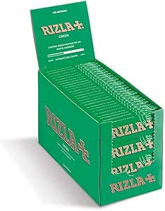 Rizla – Papel de Liar, Color Verde, 100 folletos : Amazon.es ...