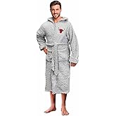 Northwest NBA Adult Plush Hooded Robe with Pockets - 100% Polyester Sherpa Blend - Machine Washable - Relaxation & Style (Chicago Bulls - Gray, One Size)