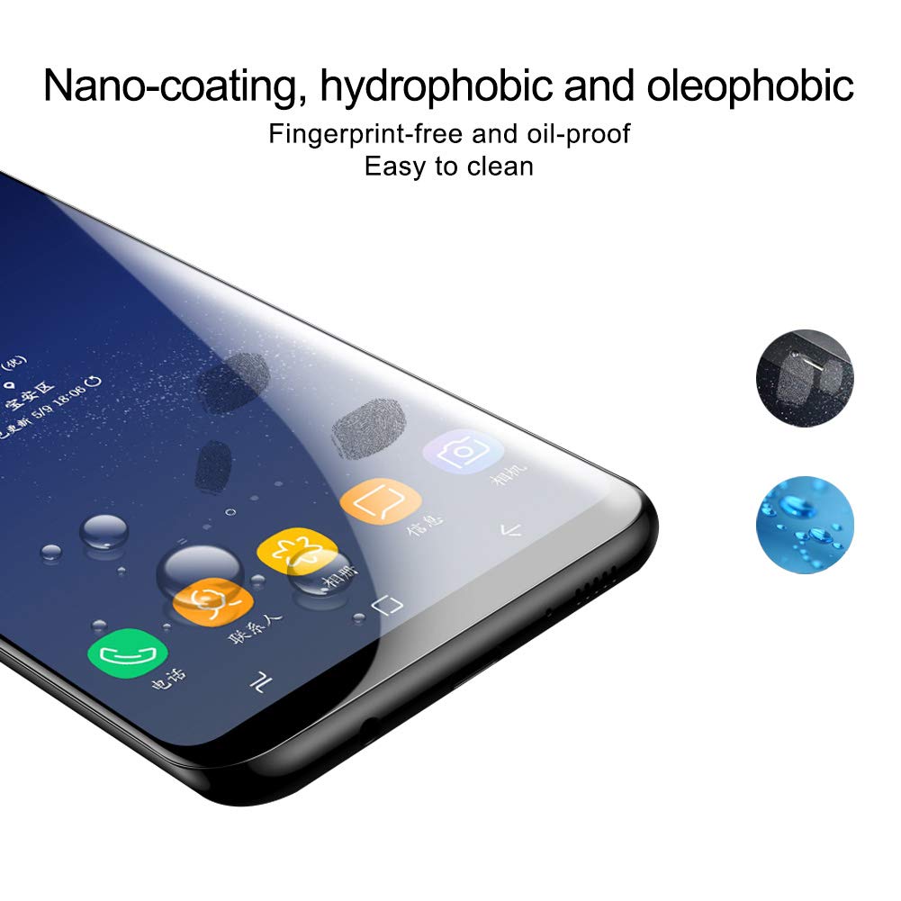 Samsung Galaxy Note 9 Screen Protector, WengTech 3D Curved 9H Hardness Border Adhesive Touch Sensitive Ultra Clear Tempered Glass Screen Protector for Samsung Note 9