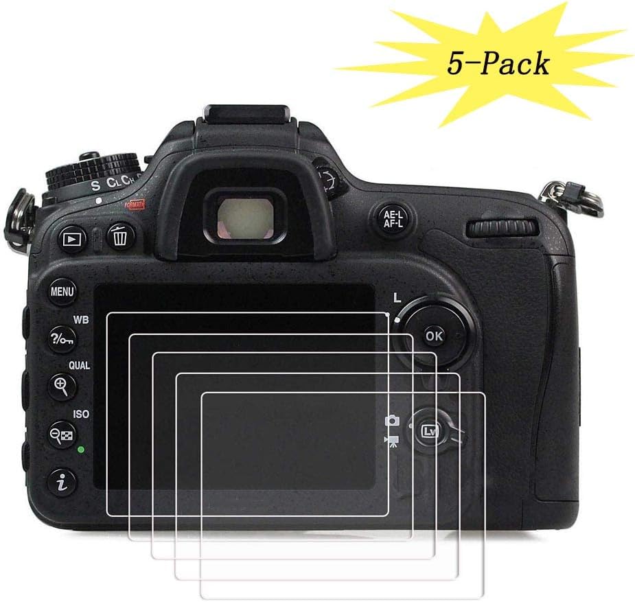 Draduo D7100 D7200 Screen Protector,Tempered Glass Screen Protector for Nikon D7100 D7200 0.3mm 9H Hardness Tempered Glass Cover Anti-Scrach Anti-Fingerprint Anti-Bubble Anti-Dust (3 Packs)