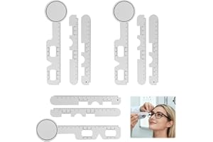 TNJPSEK 9 Pack Pupillary Distance Ruler, PD Measurement Tool for Eyes, Transparent PD Ruler with Bridge Nose Design for Dual and Single Eye Pupil Distance Measuring (3 Style)