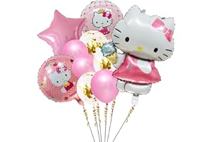 GONII 10Pcs Cute Anime Party Decoration Balloons,Aluminum Film Material Double Sided Balloons,Anime Theme Party Supplies,Kawaii Birthday Party Ballons (HE-01)