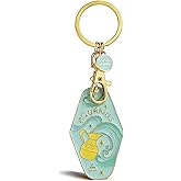 Zodiac Motel Keychain Boho Vintage Hotel Keychain Purse Bag Charms for Handbags Cute Car Keys Accessories Gifts for Women