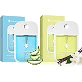 Power Mist Hydrating Hand Sanitizer, Power Mist Hydrating Spray for Hand, Hand Sanitizer Spray, Travel Size (2pcs - Blue & Green)