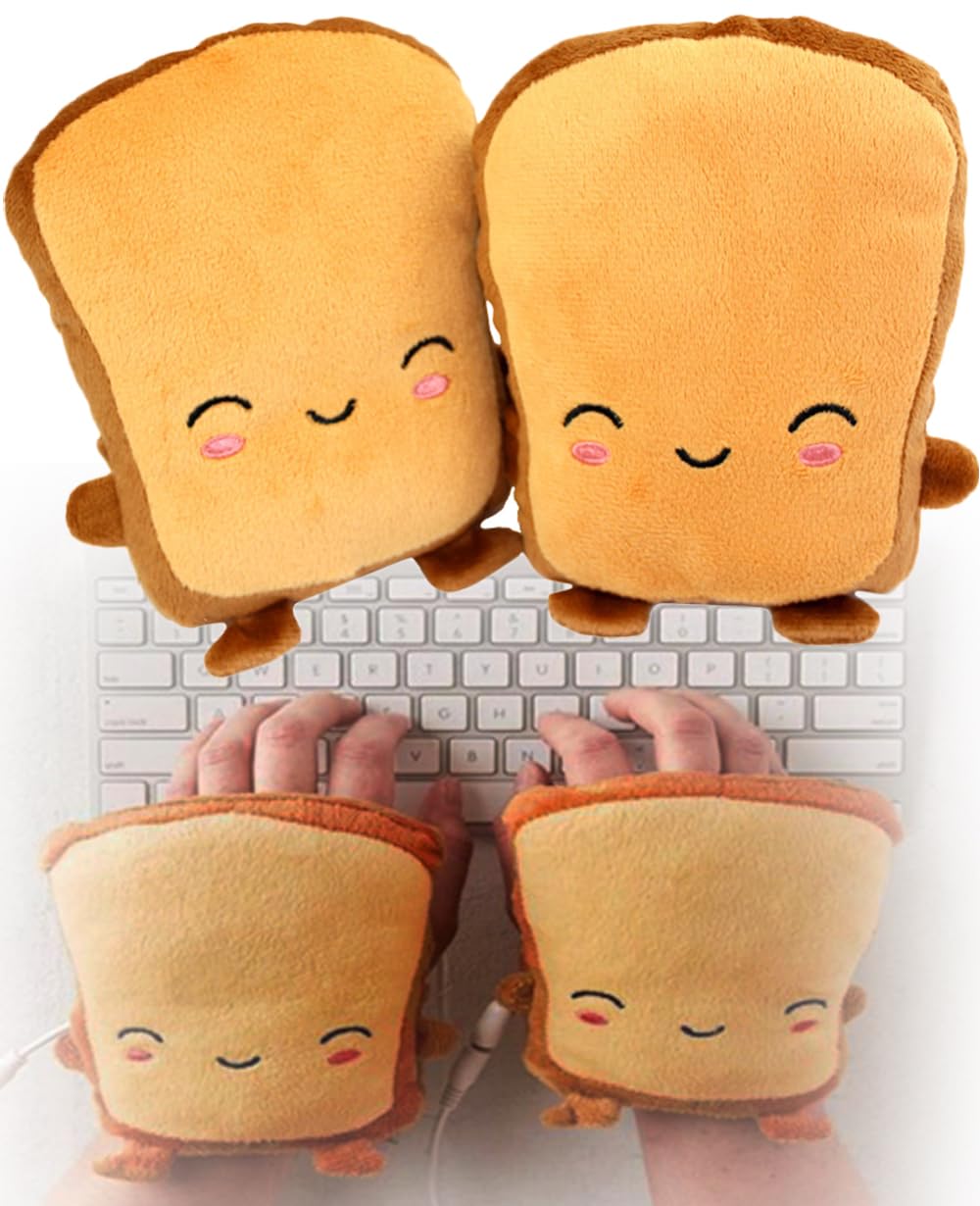 Cysocool USB Heated Gloves - Electric Winter Hand Warmers for Typing, Kids, Women & Work - Plush Hand Muffs