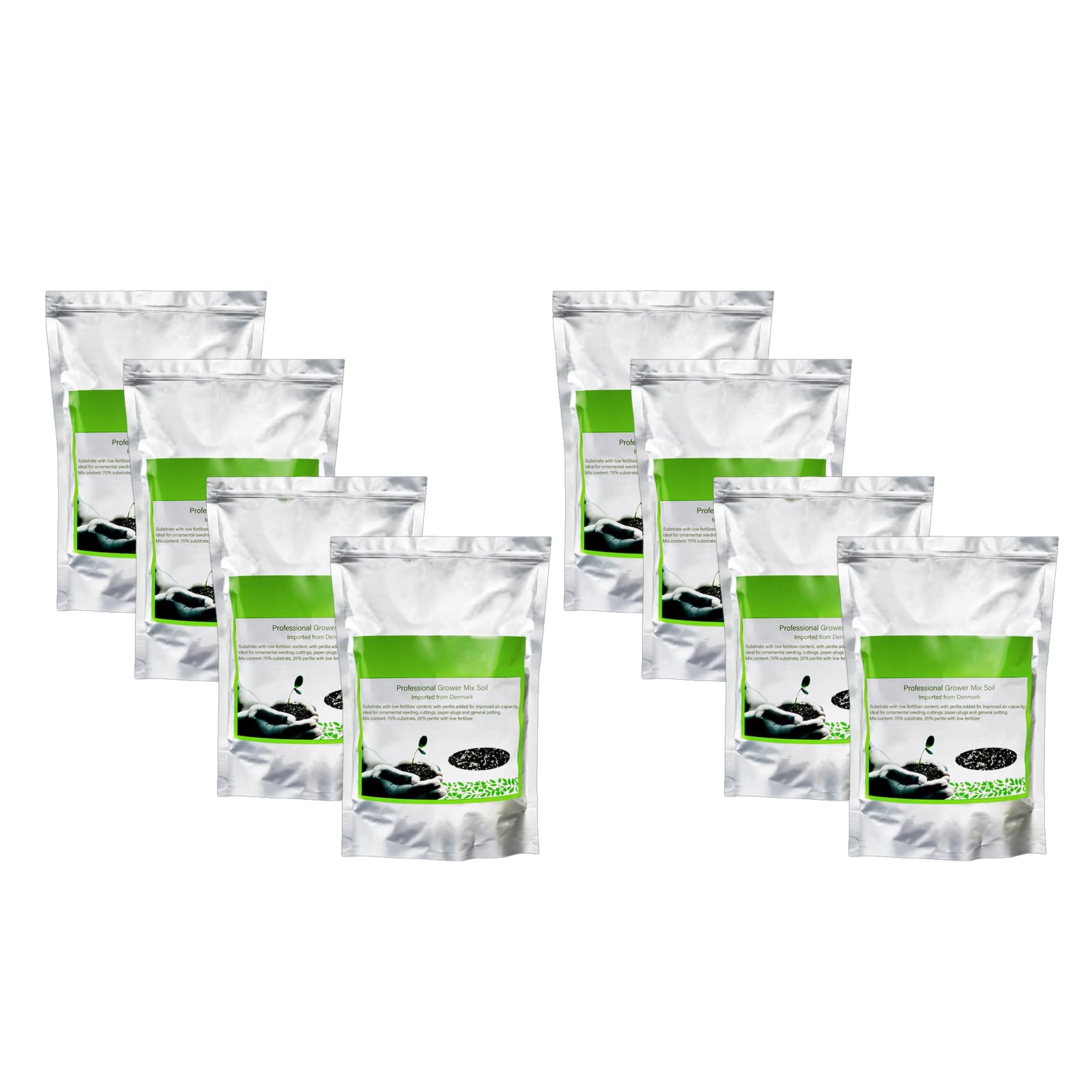 Succulent Cactus Potting Soil Mix 2 cu.ft (8 Bags x 8 qt), All-Purpose Garden Potting Mix for Indoor Outdoor Plants, Quick Drain Houseplant Orchid Bonsai Perlite Soil, Ready-to-Use Image