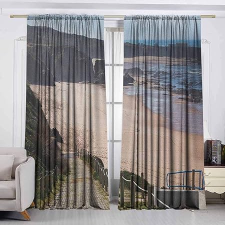 Amazon De Andytours Vorhange Fur Wohnzimmer Schlafzimmer Strand Vorhange Fur Schlafzimmer