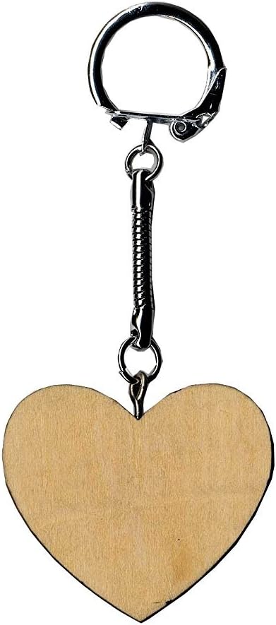 Artemio 14001482 Wooden Key Ring Heart, Beige, 4,5 x 0,5 x 10 cm