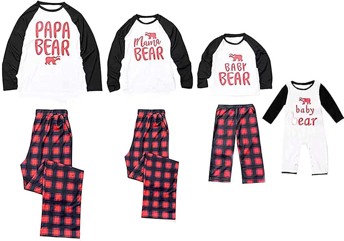 baby bear christmas pajamas
