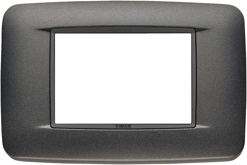 VIMAR Eikon Series Round 3 Module Plate Anthracite Matt