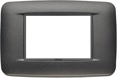 VIMAR Eikon Series Round 3 Module Plate Anthracite Matt