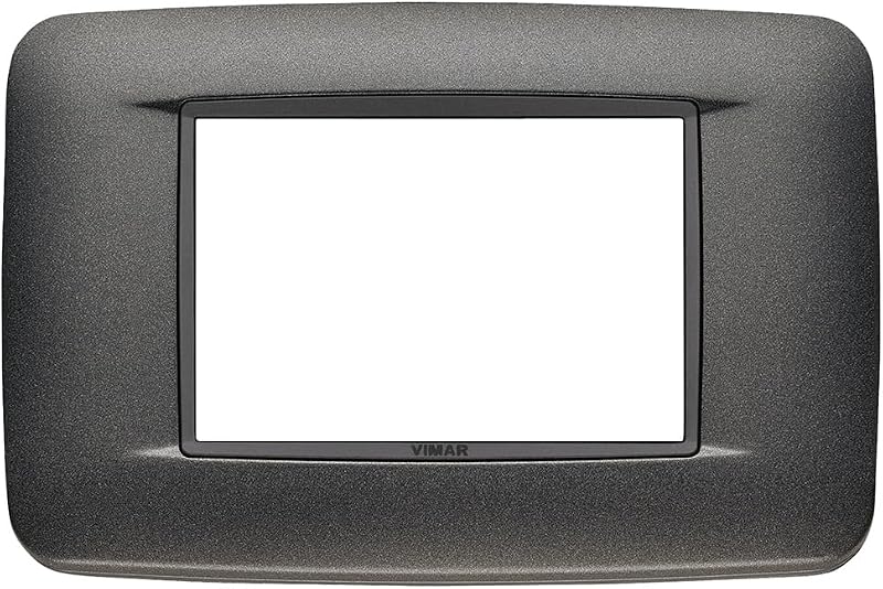VIMAR Eikon Series Round 3 Module Plate Anthracite Matt
