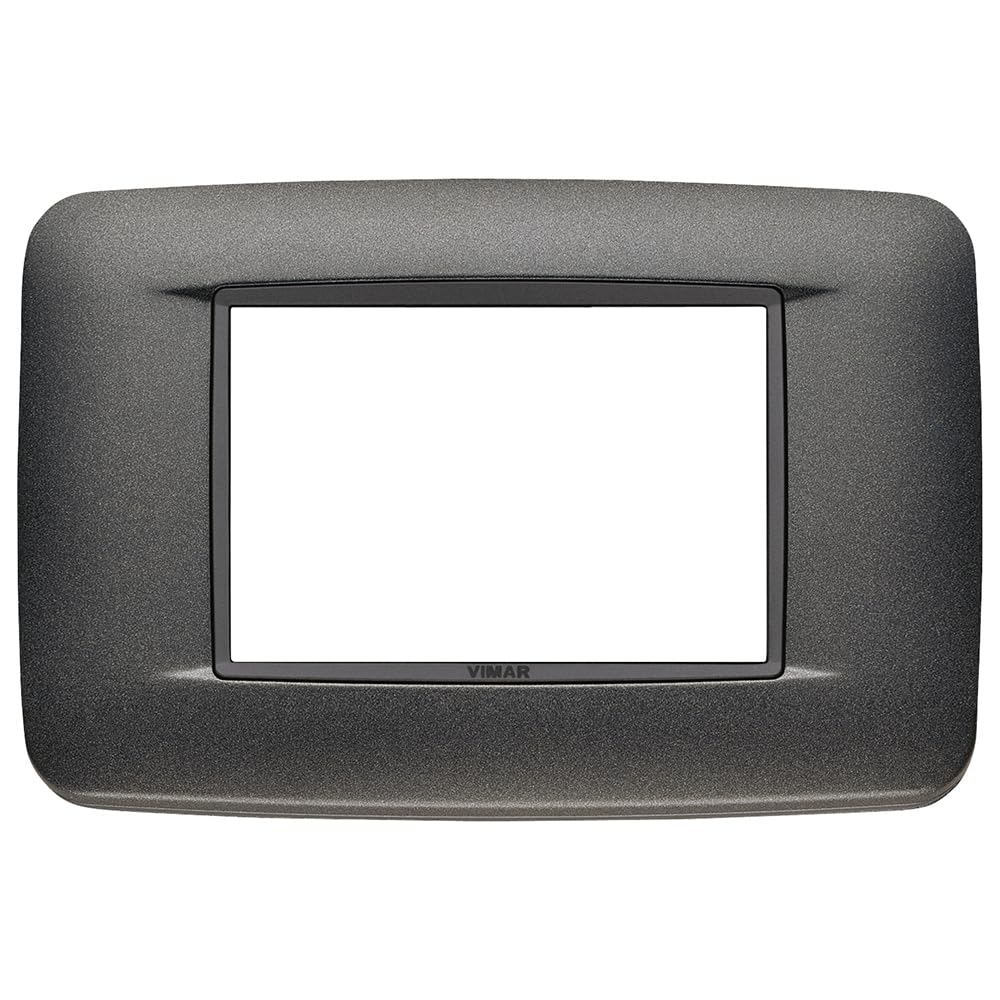 VIMAR Eikon Series – Plate Round 3 Module Matt Varnished Anthracite Matt