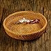 100% Handmade Weaved Storage Bin Fruit Basket Rattan Hamper Wicker Tray Weaving Rack Holder Dining Room Small Container Box Natural Decor Serving Handcrafted Bowl Organizer Serving Snack Dish Display