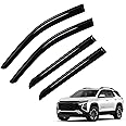FIILINES Rain Guards for Chevrolet Chevy Equinox 2025 2026, Tape-On Side Window Visors for Chevy Equi-nox, Window Deflectors 