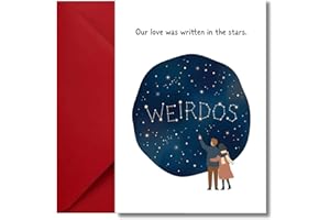 LimaLima Anniversary Card Funny Romantic It Was Written In The Stars Design For Husband Wife Him Or Her