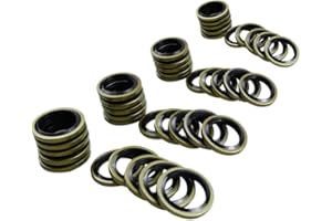 JUQAFY Fuel Sealing Washers Seal Washer Fit for Banjo Bolt 8mm 10mm 12mm 14mm, Fit for Dodge Cummins Fuel System, Replace 3963983 3963988 3918188 4934278 40PCS