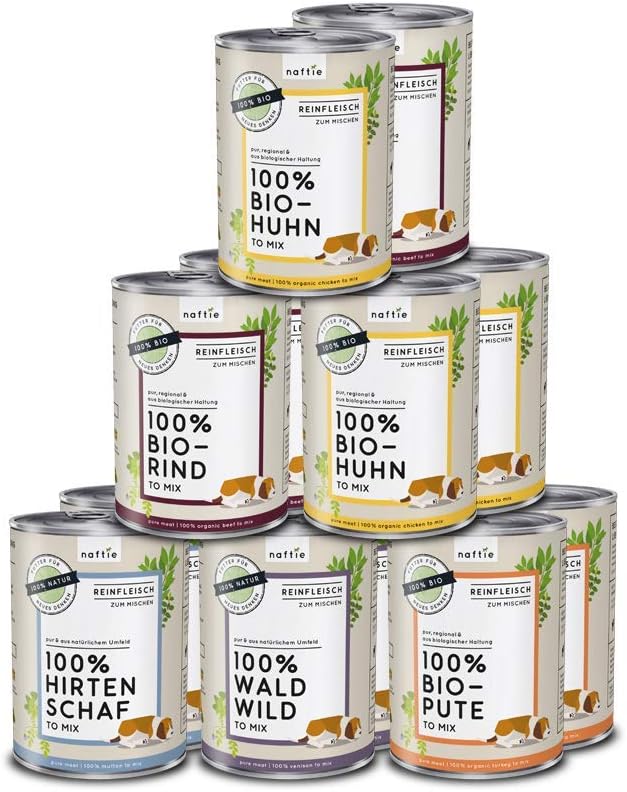 naftie Bio Hundefutter Reinfleischdosen Mischpakete 100 Reinfleisch