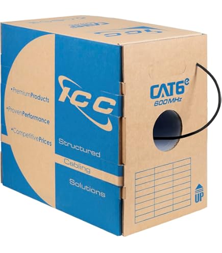ICC 4-Port Keystone Wall Plate (1 Pack), UL Listed, Durable ABS...