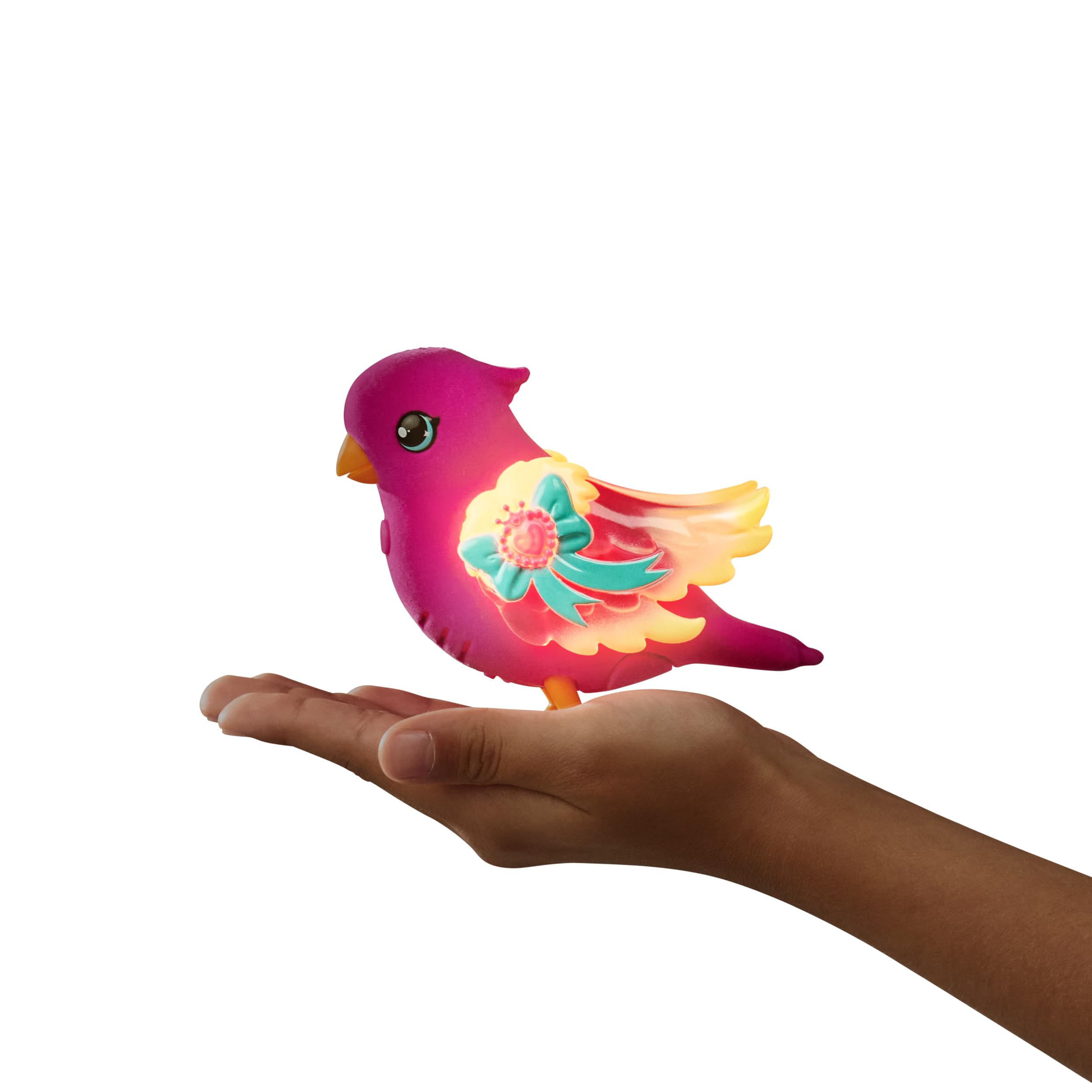 Little Live Pets Lil' Bird & Bird Cage: Tiara Twinkles, New Light Up Wings with 20 + Sounds, and Reacts to Touch