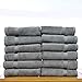 Chakir Turkish Linens 100% Turkish Cotton Luxury Hotel & Spa Washcloth Set (Set of 12, Gray)