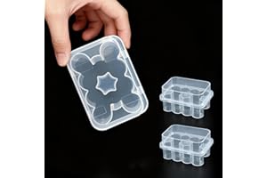 KBVASOTZ Twin-Pack 3mL Peptide Vial Organizer for Refrigerator - 2x10 Slots Stackable Plastic Case, Secure Fridge & Freezer Safe Holder for Insulin, Semaglutide, Diabetic Care Supplies