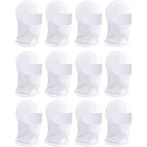 Panitay 12 Pack Spray Sock Head Socks Painters Hood Mask,White | Stretch Fabric for Painting Dust Sanding Protection, Unisex Balaclava for Spraying Work, Elastic Breathable Face Coverage
