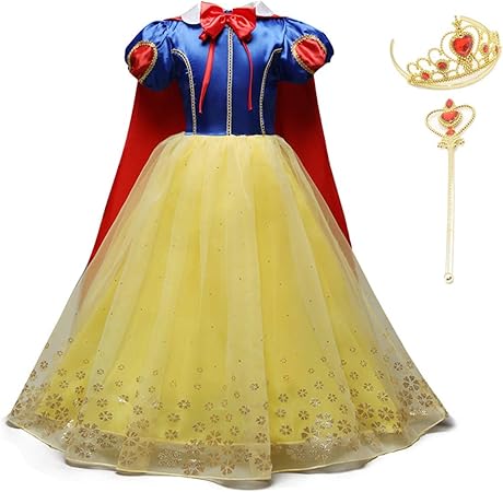 Amazon ハロウィン 仮装 子供 女の子 ドレス アラジン ジャスミン コスプレ 子供 ドレス プリンセスなりきり アラビア風お姫様 ハロウィン衣装 ジャスミンコスチューム 仮装 ハロウイン クリスマス 文化祭 女の子 女児 キッズドレス 1白雪姫 キッズコスチューム