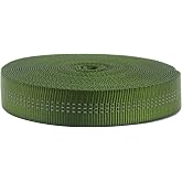 NewDoar CE UIAA Certified 1 Inch Nylon Webbing Strap/Tubular Climbing Webbing - Heavy Duty Strap for Rescue, Climbing, Harnesses, Rock Work, &amp; Firefighting