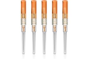 BOCHANG Catheter Needles - Autdor 5Pcs Piercing Needles 14 Gauge IV Catheter Needles Ear Nose Piercing Needles Stainless Steel Hollow Needles for Ear Nose Lip Tongue Belly Navel Nipple Cartilage Piercing Kit