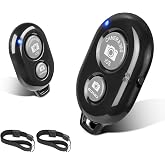 2 Pack Wireless Camera Remote Control - Wireless Remote for iPhone &amp; Android Phones iPad iPod Tablet, Clicker for Photos &amp; Videos, Wrist Strap Included